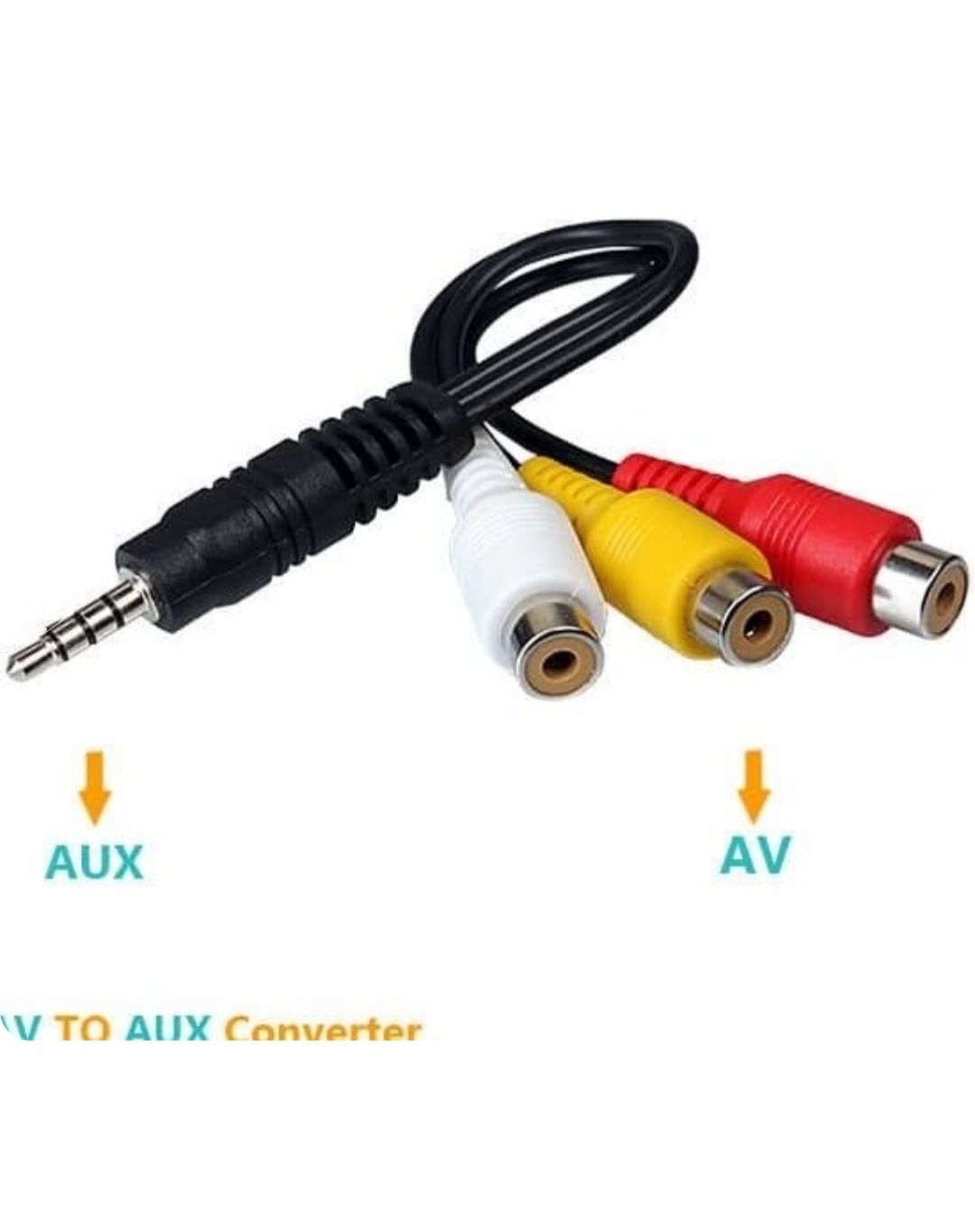 کابل AUX به ۳ مادگی AV طول ۹ سانتی‌متر